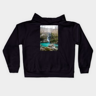 Waterfall on Kozjak River Kids Hoodie